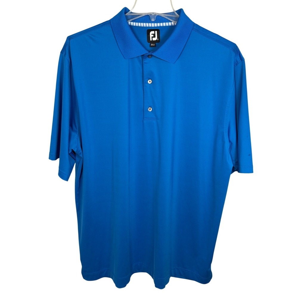 FOOTJOY Men's Athletic Fit Polo, Royal Blue, Embroidered, Size XXL